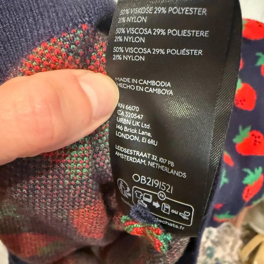 Anthropologie Maeve Strawberry Patterned Sweater - Picture 3 of 6